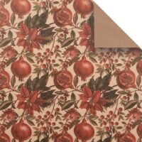 Granatapfel Recycling Geschenkpapier Bogen