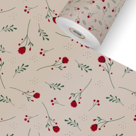 Blütenzauber Metallic Geschenkpapier Rolle