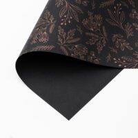 Zweige Schwarz Recycling Geschenkpapier Rolle